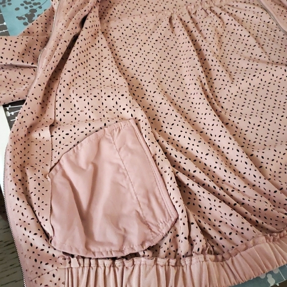 ZARA TRF  Perforated Suede Bomber Jacket - Picture 15 of 16